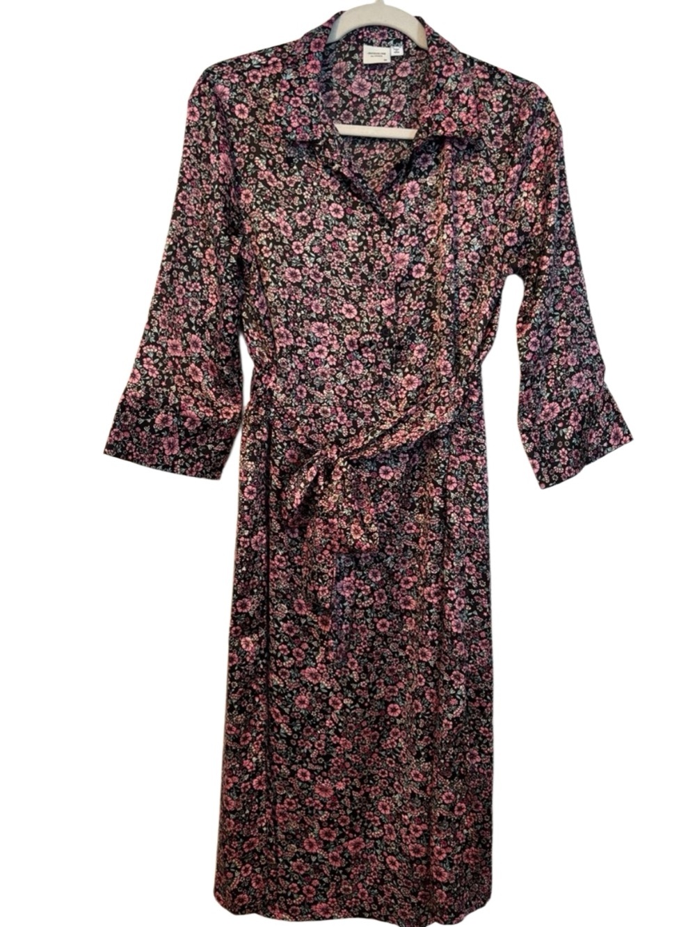 Jacqueline de Yong Women’s Long Sleeve Floral midi dress in size 38/Medium